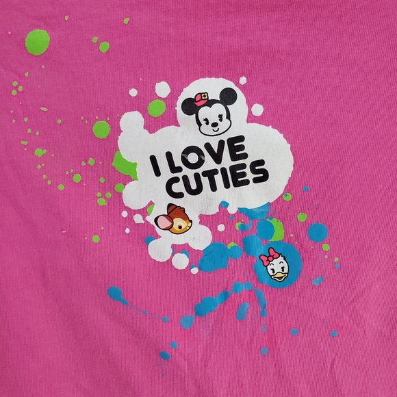 Disney Store Cuties T-Shirt Tank Top 😍 💗 Size XL 3/4 sleeves L👀K - Picture 2 of 10